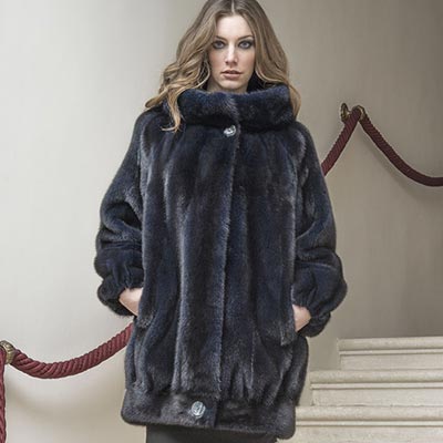 Mod.454 - Blu Jeans Mink, Crater Collar