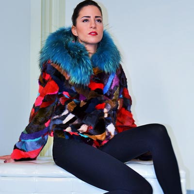 Mod.409U - Multicolor Patch Mink b