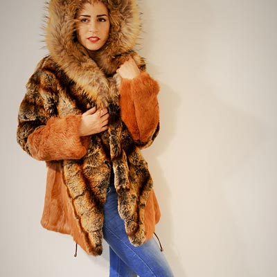 Mod.428U - Patch Rabbit and Chinaracoon Coat b