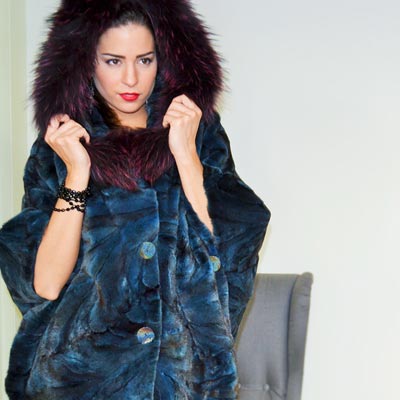 Mod.452U - Patch Mink Blu Cape 