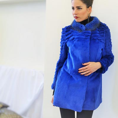 Mod.513U - Blu Rabbit Coat