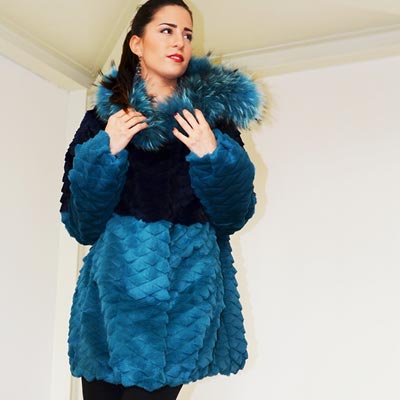 Mod.435U - Blu Ottanio Rabbit Jacket b