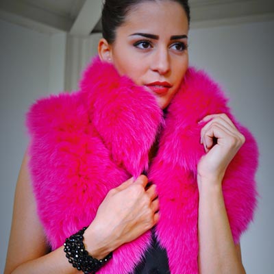 Mod.395U - Fuxia Fox Shawl