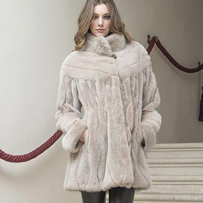 Mod.453 - Polvere Mink Coat “S” Making With inside chest Coullisse